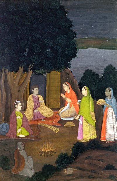 Damen besuchen eine Yogini, Schule von Faqurullah Khan, Lucknow, Uttar Pradesh von Indian School